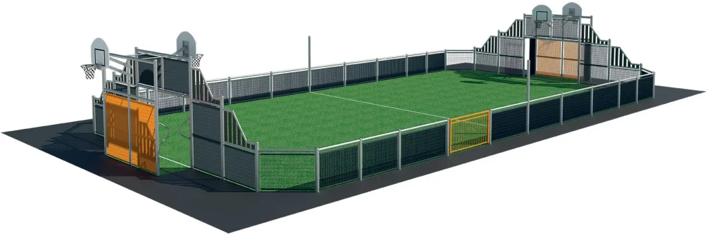 Vue 3D d'un city stade mini stadium